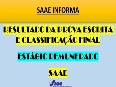 RESULTADO PROVA ESCRITA E CLASSIFICAÇÃO FINAL