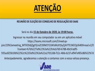 ELEIÇÃO DO CONSELHO DE REGULAÇÃO